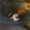 Bohemian Style Moon Shaped Adjustable Ring Vintage Jewelry for Daily Wear & Party Occasions, for Teenager