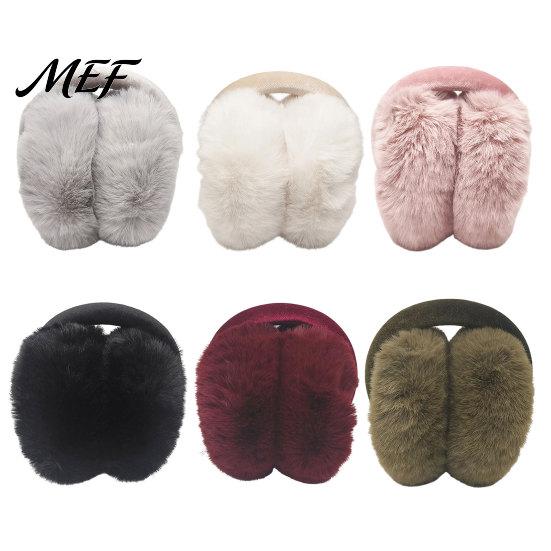 Cold Protection Ear Muffs for Daily Use Women's Winter Muffs, Soft Faux Rabbit Fur Warmers Thick Long Velvet Warmer Sports Commuting,