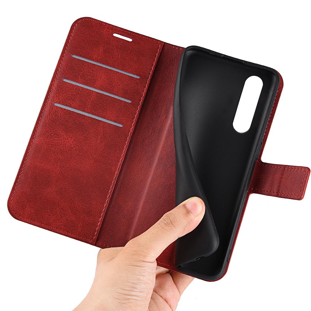 For Sony Xperia 1 VI Case Calf Texture Wallet PU Leather Flip Folio Phone Cover