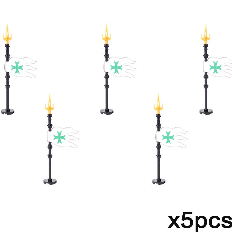 MOC Mittelalterliche Flagge Burg Serie Bausteine Figuren Zubehör Löwe Adler Altes Rom Burg Ritter Umhang Steine Spielzeug Geschenk