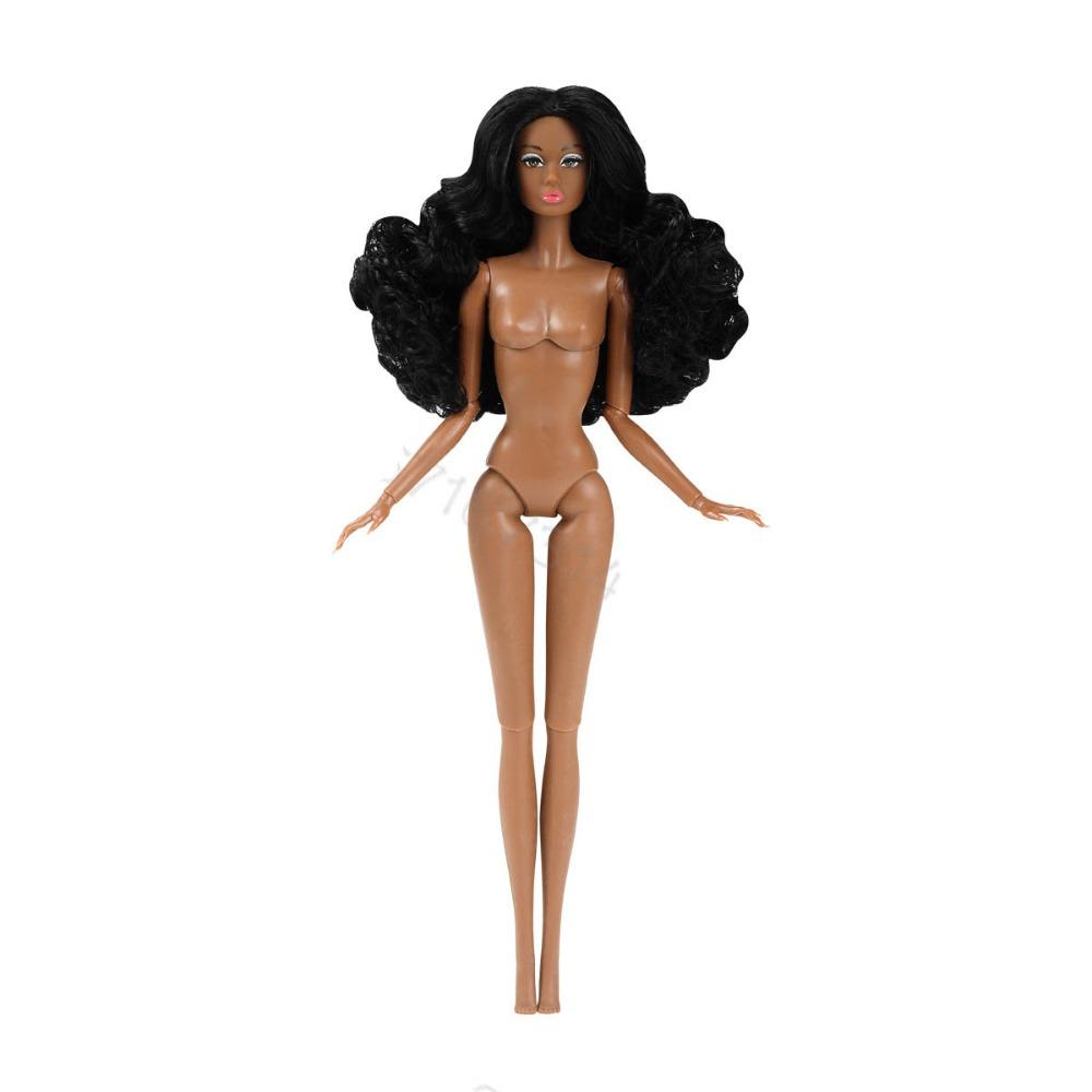 Cabelo Cacheado com Partição Central Boneca 1/6 Modelo Corpo de Figura de Ação Multi-pele Supermodelo Boneca Nua Presente para Crianças