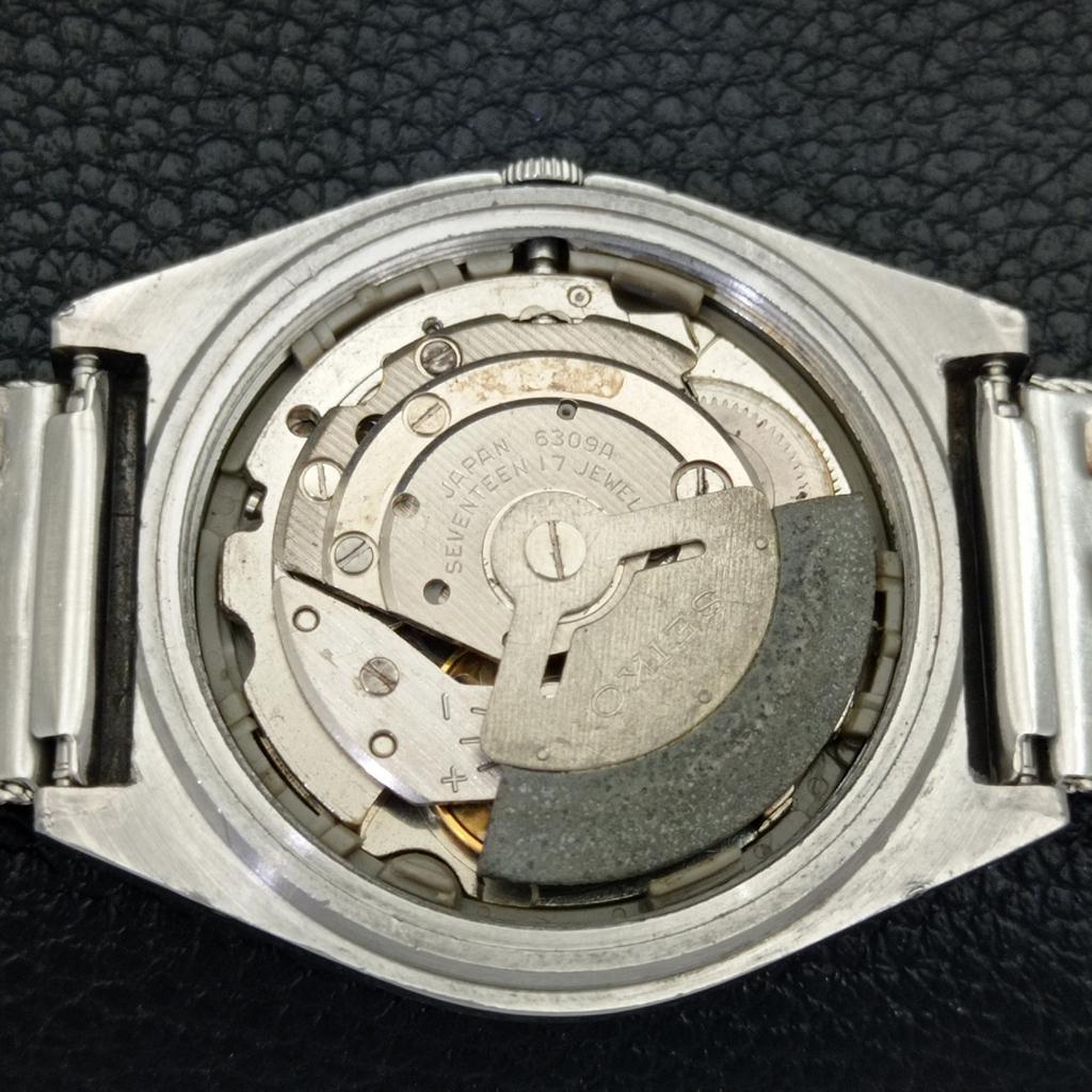 Seiko 5 AUTOMATIC 6309A JAPAN MENS VINTAGE ARABIC BLUE DIAL WATCH A702662-1