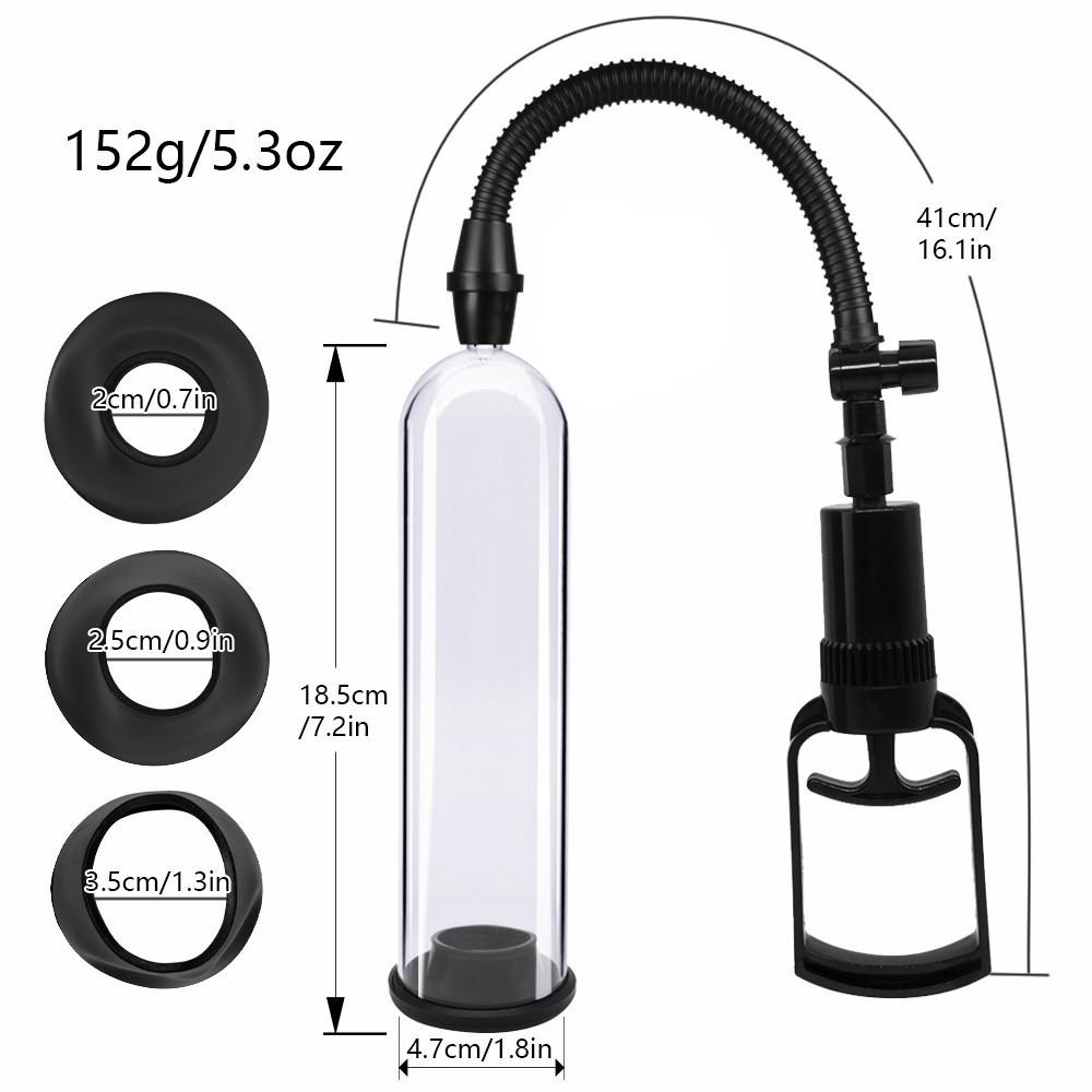 Penis Pump Sex Tools For Man Manual Penis Vacuum Pump Sex Toys Penile Extension Trainer Adult Goods Male Masturbation Sexy