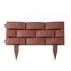 Flower Bed Edging Plastic Garden Fence Diy Edging Stones Brick Effect Lawn Edging Flower Bed Plant Border Brown Landscaping