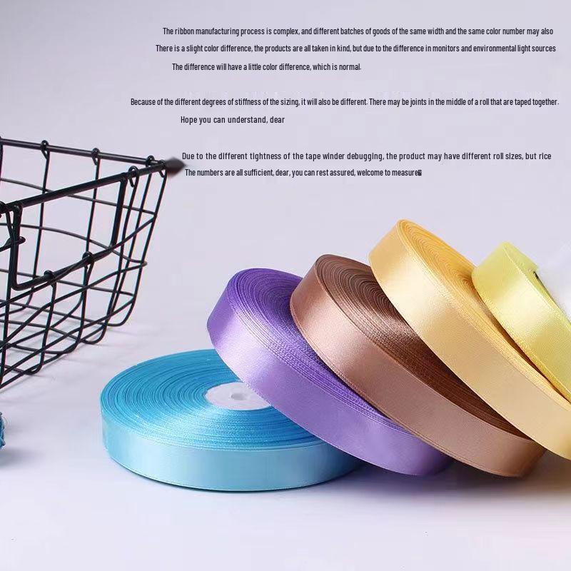 2cm Satin Ribbon Roll for Weddings, Gifts, Bows, Webbing, and Cake Decor
