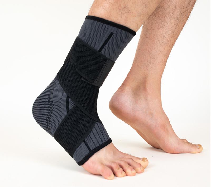 

1Pair Pressurized Bandage Ankle Support Ankle Brace Protector Foot Strap Elastic Belt Fitness Sports Gym Badminton Accessory M