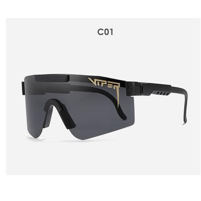 Lunettes de soleil à verres traités de haute qualité pour hommes et femmes Protection UV Cadre léger et durable Style bouclier Lunettes pour activités de plein air