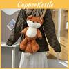 Fox Running Plush Backpack Cartoon Style Travel Gift For Teens And Adults