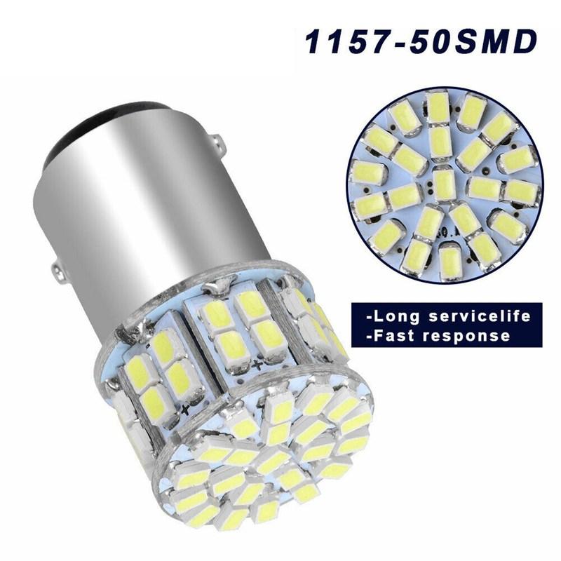 4Pcs 6000K White 1157 50SMD Tail Brake LED Lights Bulb BAY15D 12V