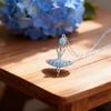Dance Plated Crystal Ballerina Pendant Necklace Opal Top Dancer Charm Neck Jewelry Ballet Competition Gift Girls Dance Necklace