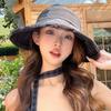 Korean Style Sun Protection Cap Wide Brim Beach Hat Women's Sun Visor Hats  Casual Wear