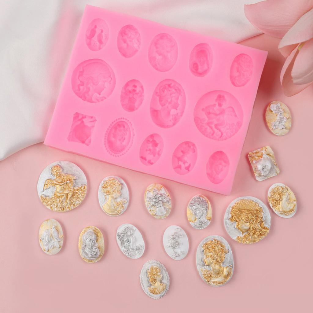 Silicone Relief Mould With Lifelikes Lady Head Sculpture Ideal For Jewelry And Decorative Arts
