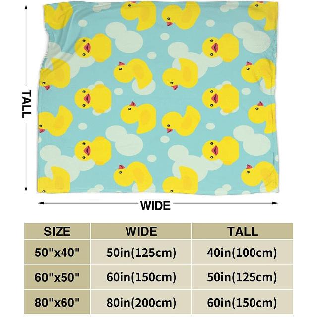 Yellow Cartoon Duck Flannel Fleece Throw Blankets for Bed Sofa Living Room Soft Blanket Warm Throw Blanke