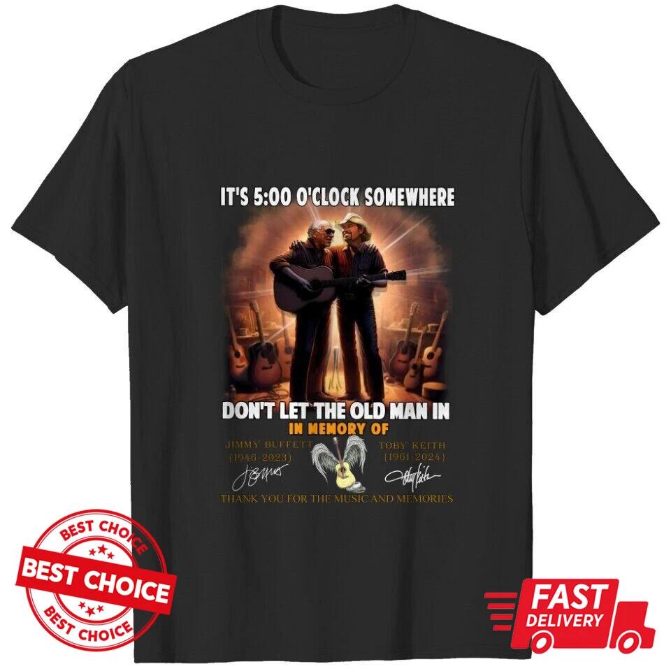 Toby Keith And Jimmy Buffett Commemorative T-Shirt S-3XL Q3456 4XL