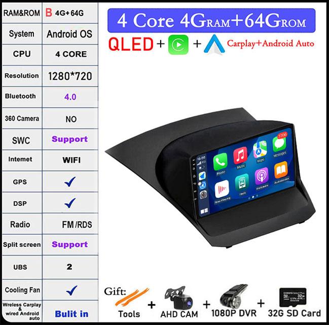 Android 14 For Ford Fiesta Mk7 2009-2017 GPS Navi Bluetooth Car Radio Video Multimedia Player WiFi 4G DSP Stereo Auto Tools