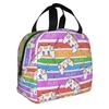 Featuring Neon Game Joystick Controllers Lunch Bag Women Geometric Thermal Cooler Insulated Lunch Boxes for Adult Office