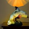 Dyrepynt Nattlys Kattelampe Farget glass Resinstatue Dekorativ Bordlampe Hjem Skrivebordsdekor
