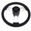 3 Spoke Destroyer Steering Wheel 13.5 Inch Stainless Steel Boat Steering Wheel with Foam Grip for Yacht
