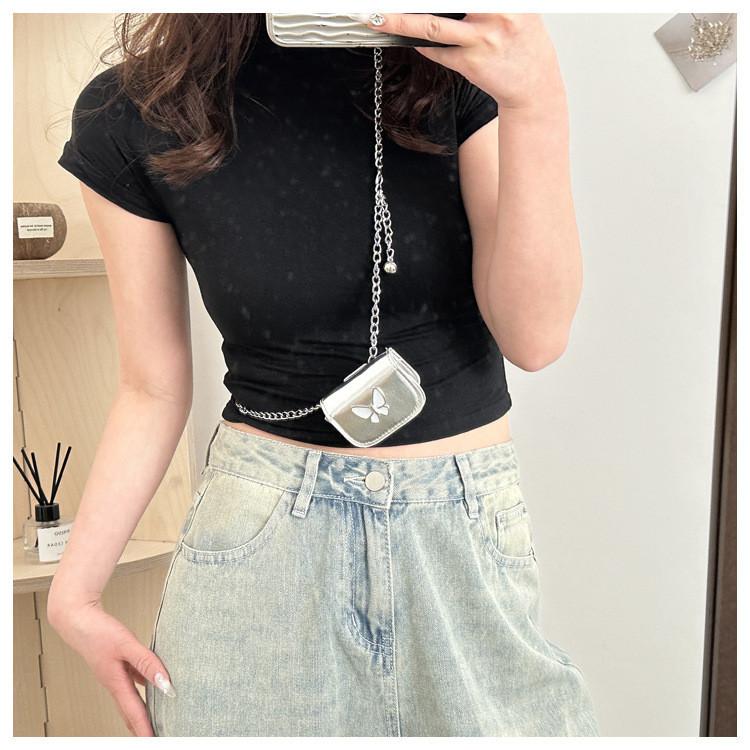 Fashionable Unique Butterfly Decorated Shoulder Bag For Women 2024 Spring New Cross Saddle Armpit Bag