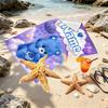 Custom Name Personalized Care Bears Print Beach Towel, for Trip Camping Beach Party Home Decor, Birthday Gift for Family & Friends