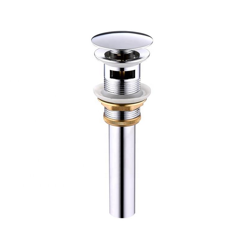 Long Pop up Drain Drainer With or Without Overflow Long Pop up Drainer Bathroom Drain Brass