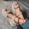 Ladies' Comfortable Wedge Sandals, Ankle Strap, Open Toe Hollow Design, Thick Rubber Sole, Casual Summer Shoes for Outdoor Relaxation