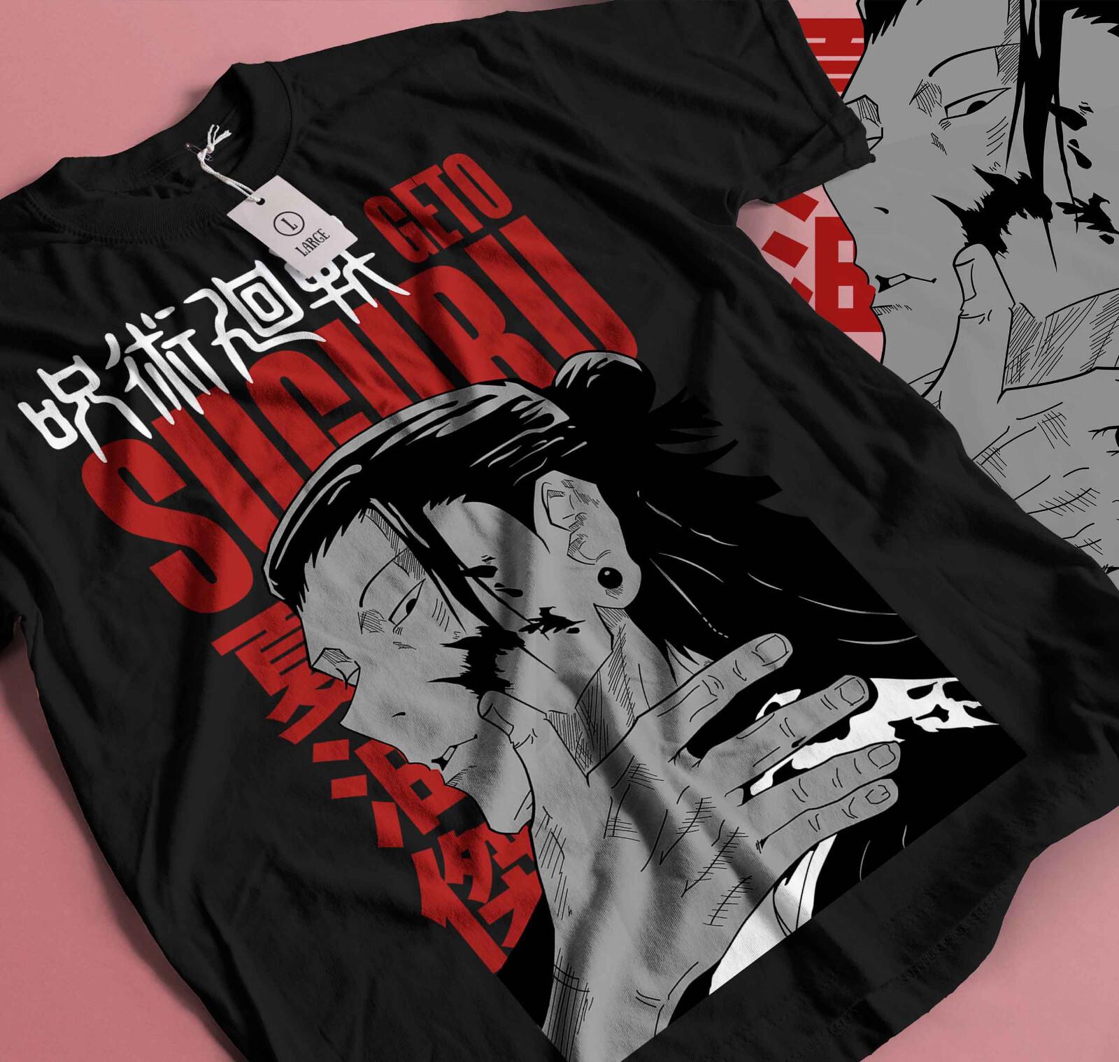 

Футболка Сугуру Гето Мужская Женская Топ Рубашка Jujutsu Kaisen Гето jjk Аниме Черная футболка Все Размеры371 2XL
