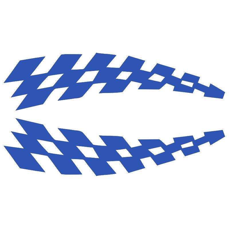 Autoaufkleber, Radlauf- und Kotflügelaufkleber, reflektierende Aufkleber, wasserfeste Kotflügelaufkleber, Autoaufkleber mit Karomuster, Karosserieaufkleber für Stoßstangen, 2 Stück
