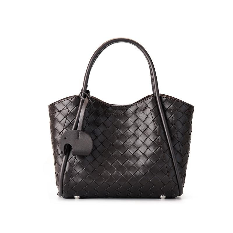 Leather Woven Pattern Tote Bag, Large Capacity, Versatile Hand-held Crossbody Women's Bag