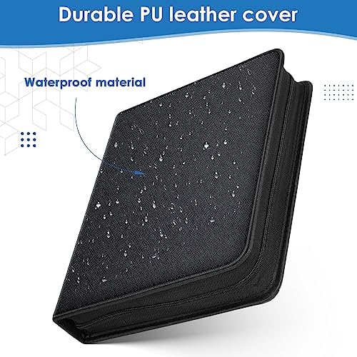 900 Pocket Trading Card Binder - 9-Pocket Black Card Album with Acid-Free Pages for Standard Sport & Game Cards - Durable Card Storage Binder