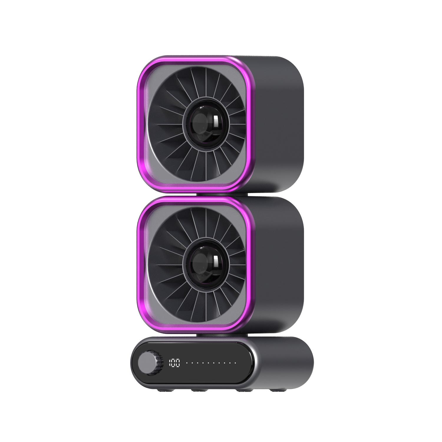 

Mini Air Circulator Fan, Rechargeable Digital Display, Portable Quiet Desk Fan with Strong Wind for Home & Office сірий