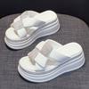 Wear one-word slippers outside, new muffin thick-soled soft-soled with skirts in summer, wear thin beach cool slippers