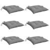 VidaXL Chair Cushions 6 Pcs Grey 40x40x7 Cm Oxford Fabric 314865