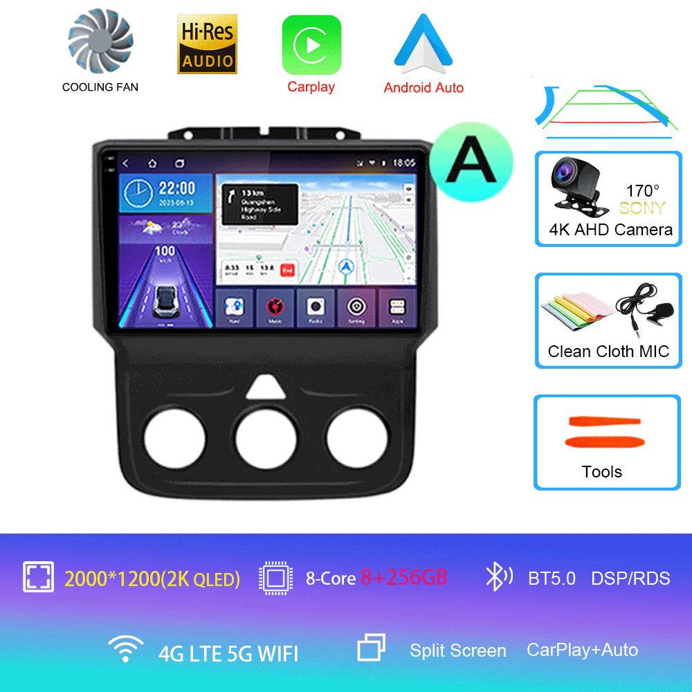 Android 14 Car Radio For T Dodge Ram 1500 2500 3500 2013-2018 Multimedia Stereo Video Player WiFi 4G Carplay Auto GPS Navigation