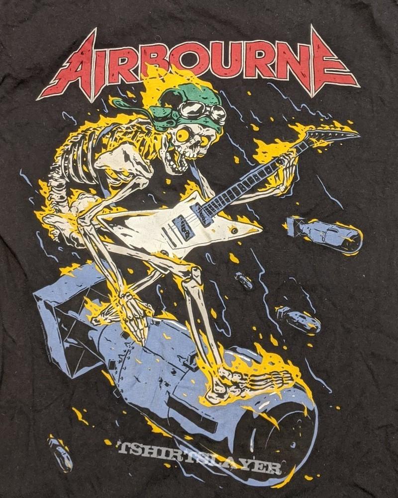 Группа Airbourne Рок Черная Хлопковая Футболка с Коротким Рукавом Унисекс S-5XL VM7339 Унисекс Футболка L