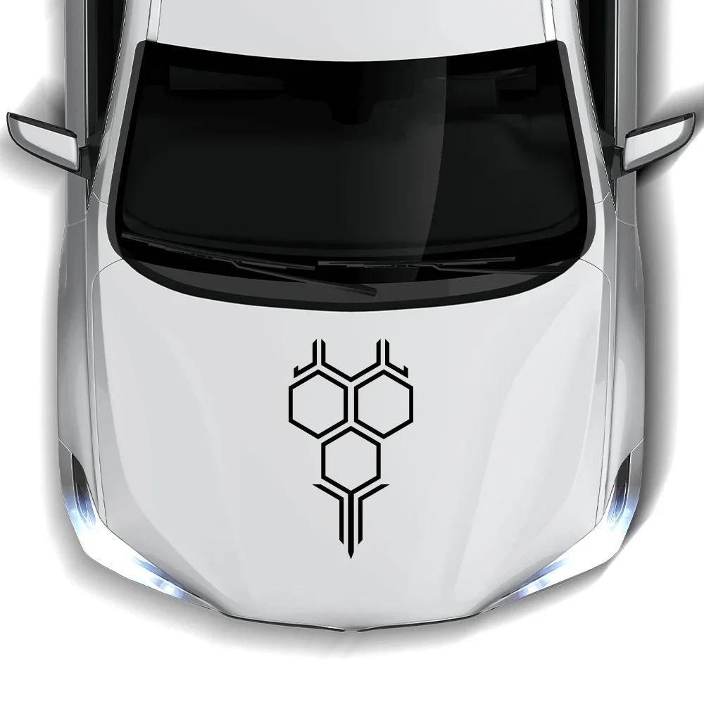 Honeycomb Decal Car Hood Bonnet Engine Sticker For F30 F10 E39 E90 E87 E46 F48 G30 X5 E60 G30 Sport Vinyl Film Decal Decor