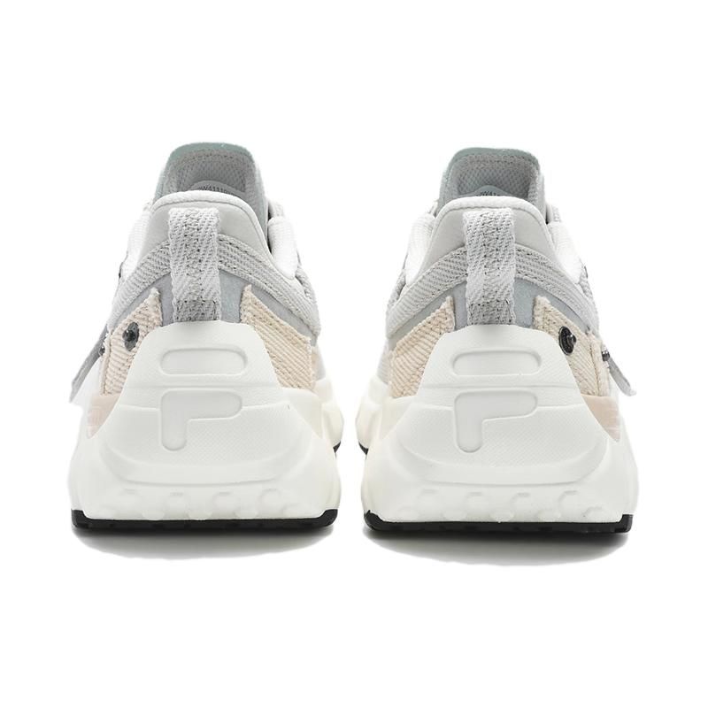 Fila Fusion Bone DX Retro Easy Wear Shock Absorbing Durable Low Top Dad Shoes Women Sneaker Gray Brown T12W411107F-FF