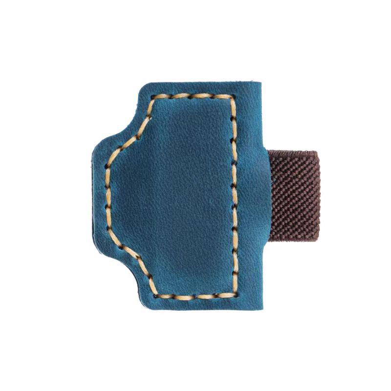 Retro Crazy Horse Leather Magnetic Bookmark & Pen Holder with Free Custom Laser Engraving