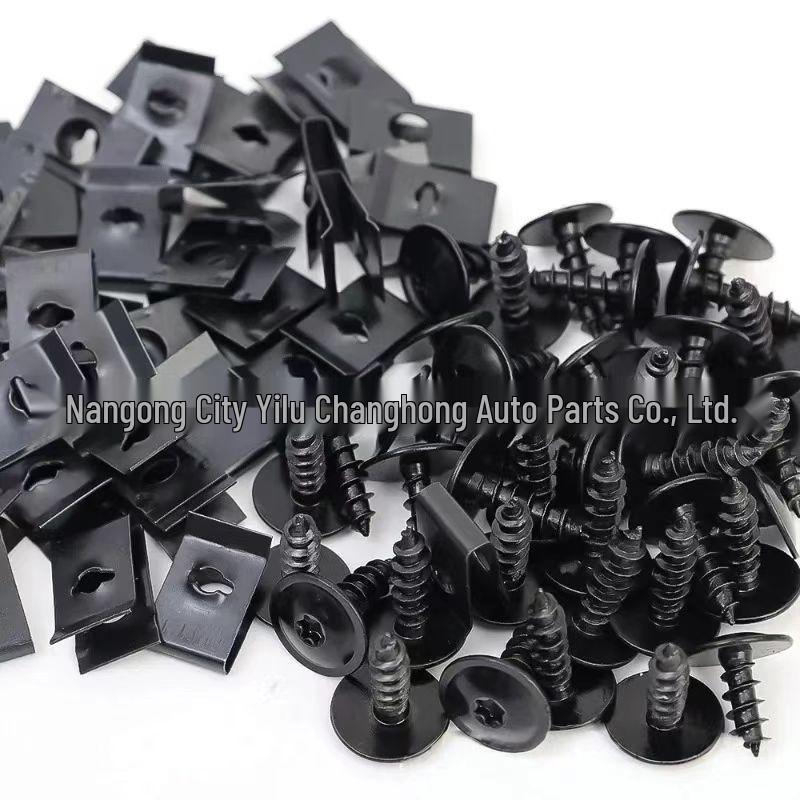 Car U-Clip Fastener Set: Screw, Washer, Buckle & Panel Clip