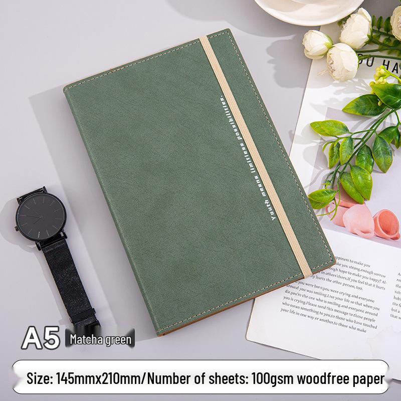 Minimalist Rope-Bound Hardcover Notebook - Customizable Logo for Office or Business Use