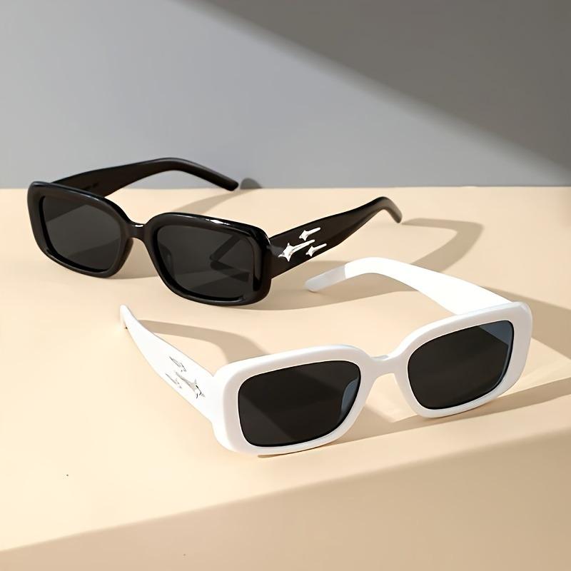 Y2K Retro Square Frame Fashion Glasses - Unisex Vintage Style with Lightweight Black Plastic Glasses for Casual Fashion