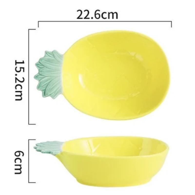 European Lemon Shape Dinner Plate Creative Cute Sauce Dish Ceramic Kitchen Tableware Dessert Breakfast Plate Rice Soup Bowl