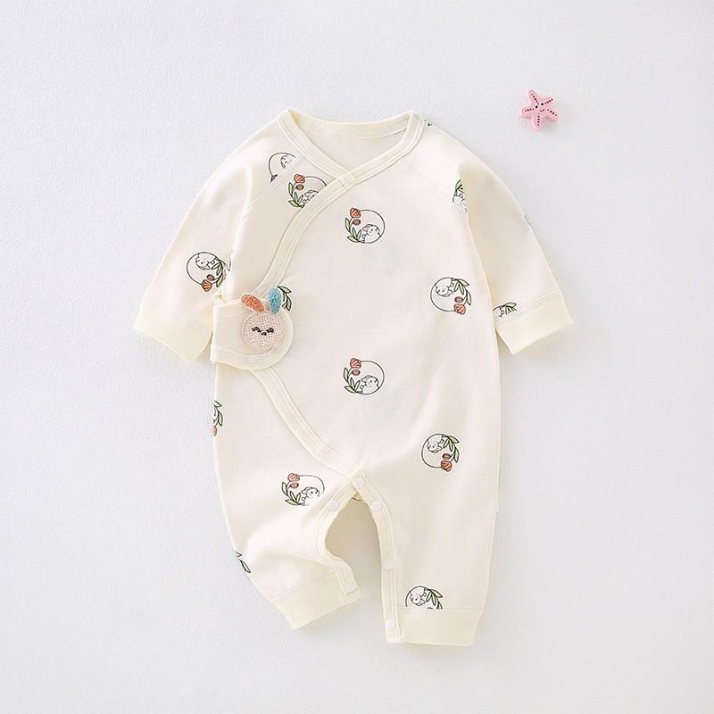 Baby Romper With Pure Cotton Long Sleeve Design For Newborns And Toddlers