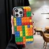 Fashion Building Blocks Pattern Soft Phone Case for iPhone 15 16 17 Pro Max 17Air 16E 14 Plus 13 12 Mini Shockproof Cover Back S