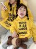 2025 Winter Fleece-Lined Family Matching Color Block Long Sleeve Sweatshirts