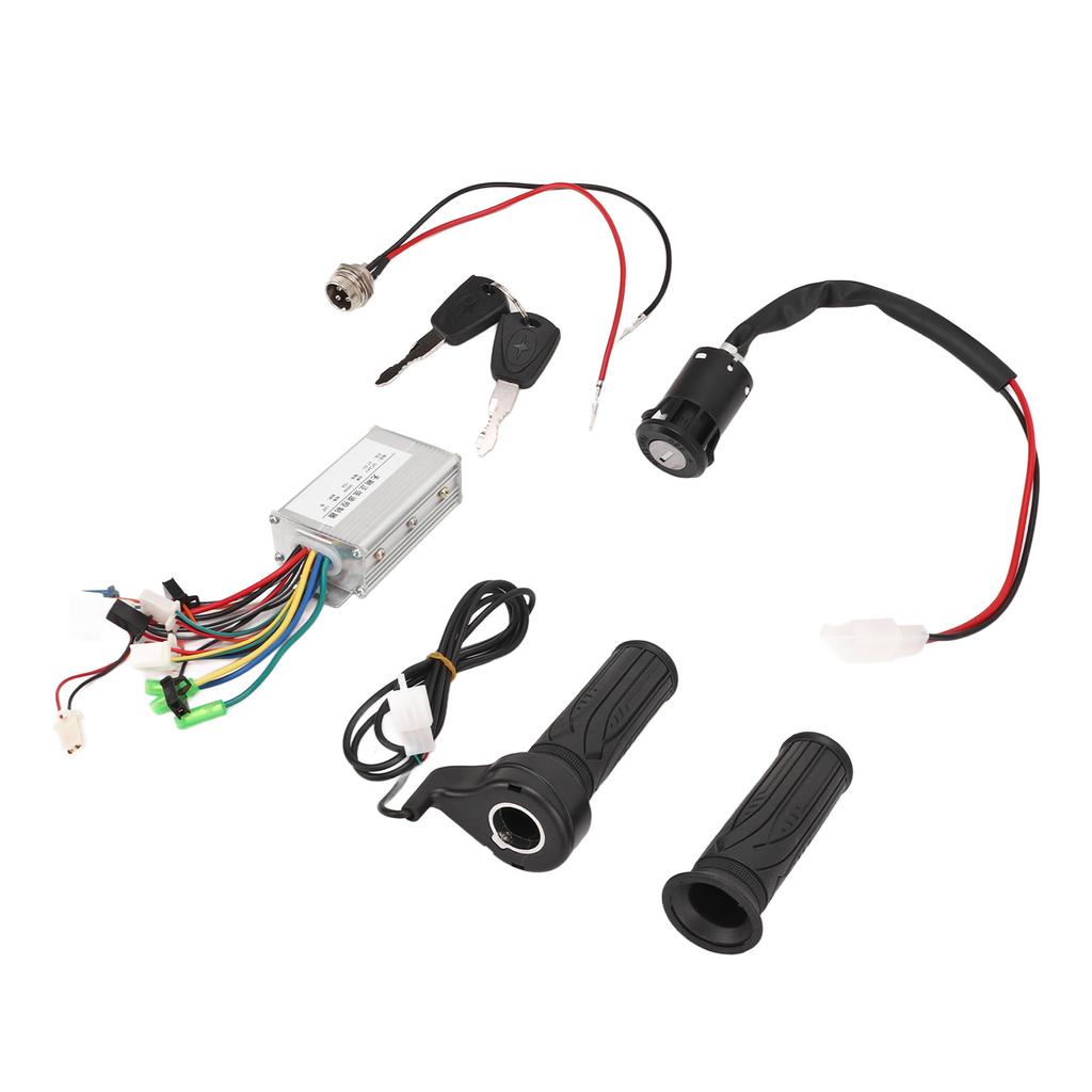 24V 350W Electric Bicycle Controller Set Brushless Controller Throttle Grip Charging Interface Electric Door Lock Set