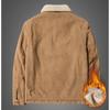 Jackets Padded Warm Loose Parka Coat Corduroy Short Jacket Man Solid Zip Windbreaker Winter Men's Loose