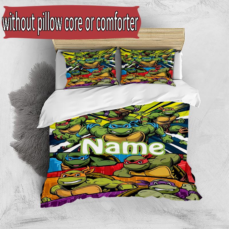 3-teiliges Bettbezug-Set (1 * Bettbezug + 2 * Kissenbezug, ohne Kern), Benutzerdefiniertes Namens-Gamer-Muster Bettwäscheset, Schlafzimmer-Dekoration Geschenk für Zuhause