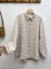 1116 autumn new women's lapel collar Japanese shirt loose shirt top linen literary style ins embroidery long sleeve