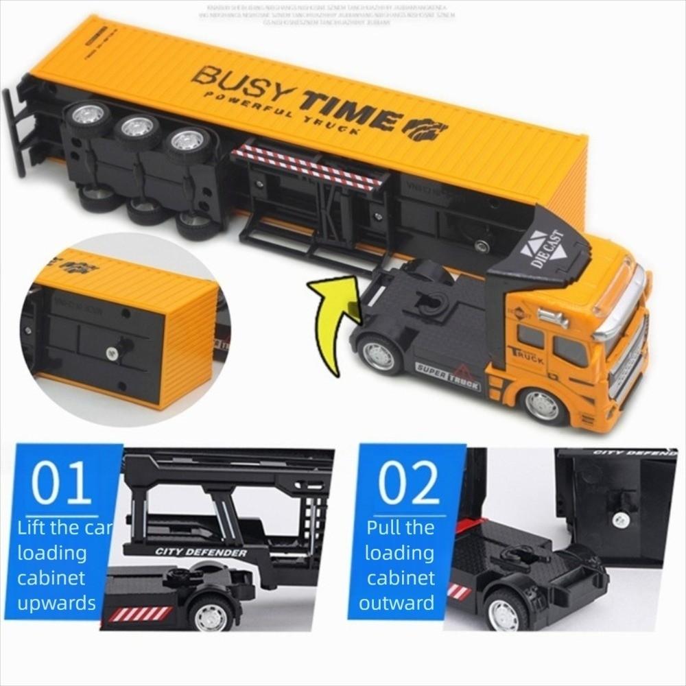 Wind-Up Car Model Toy Transport Pull Back Truck Miniature Transporters Model  Children